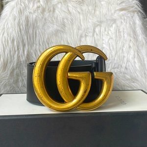 GUCCI GG wide LEATHER BELT